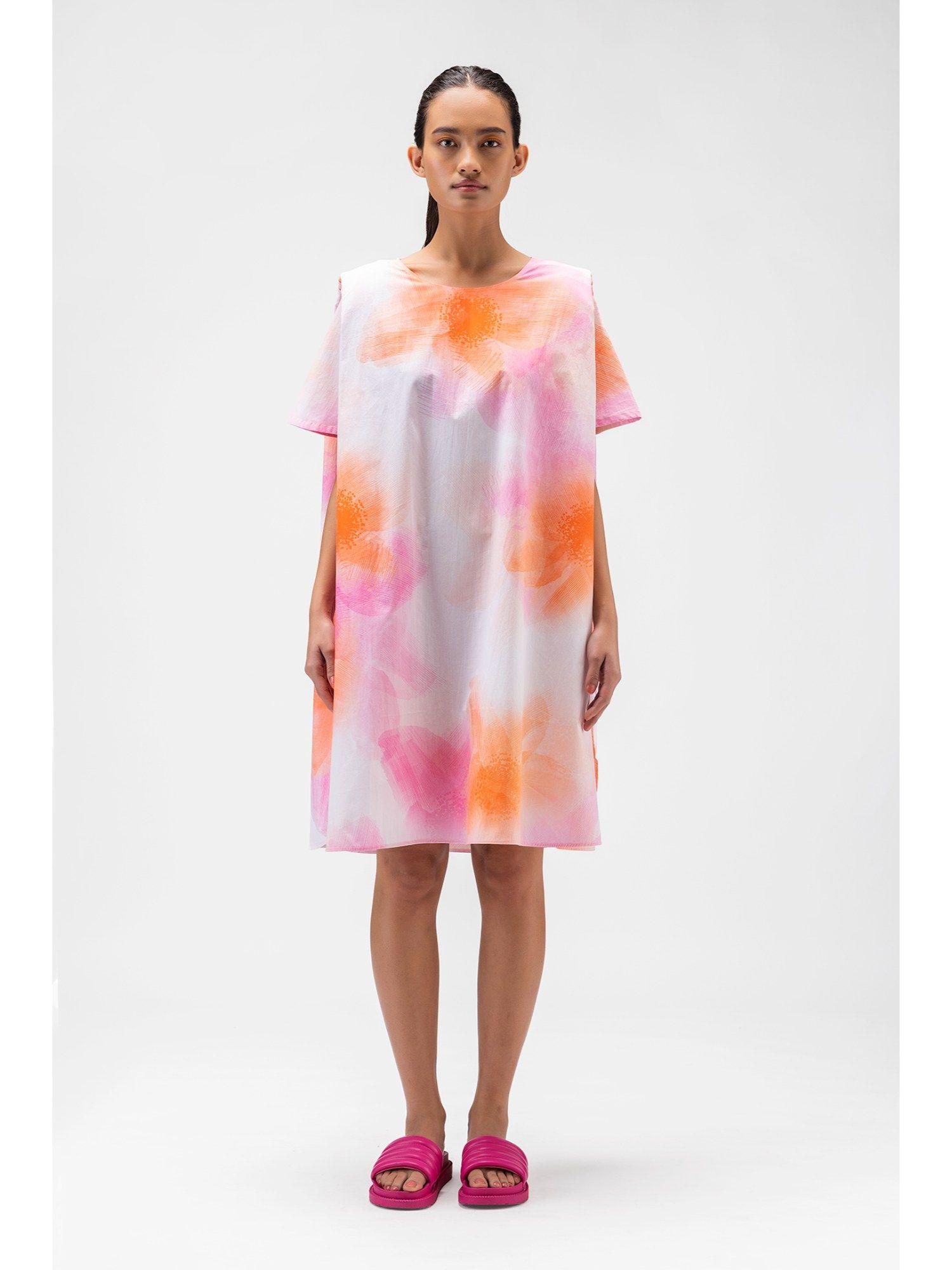 ombre florals tunic dress