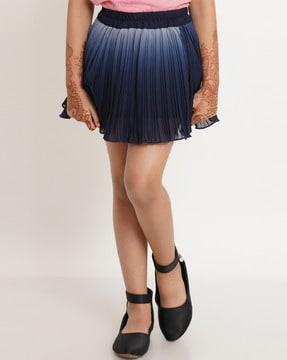 ombre pleated mini skirt