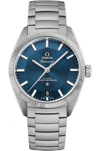 omega constellation blue dial automatic watch with steel bracelet for men - 130.30.39.21.03.001