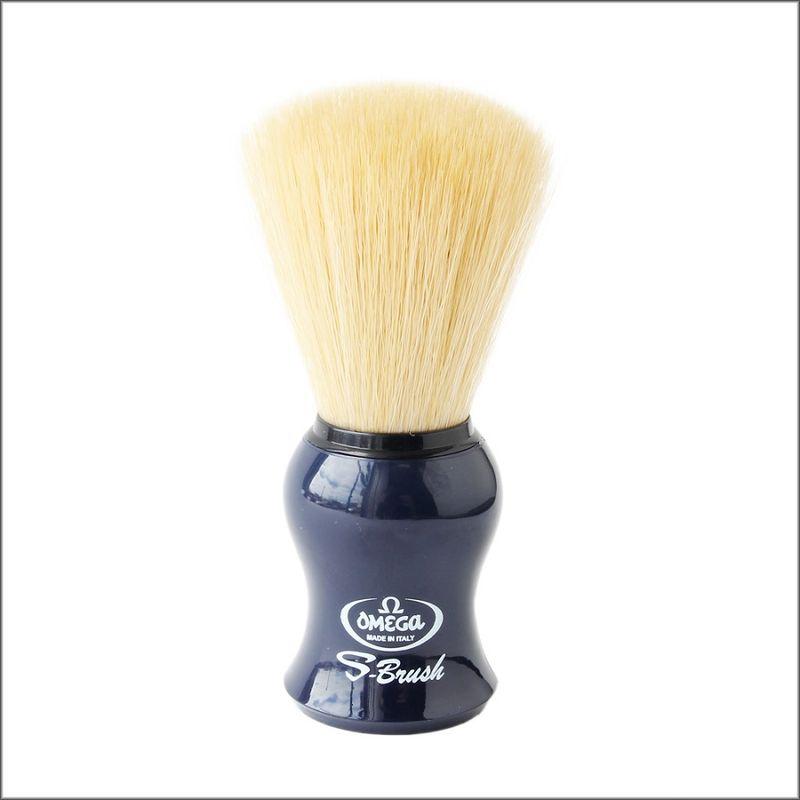 omega s10065 s-brush fiber synthetic boar shaving brush - blue