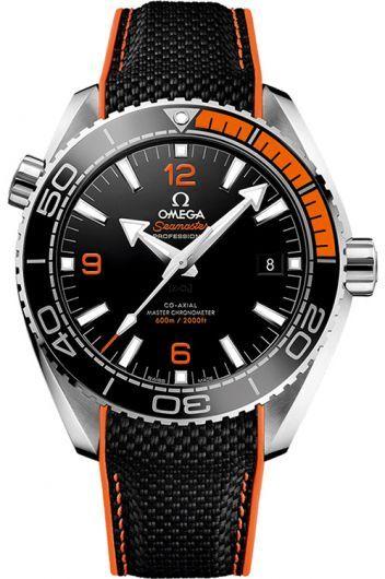 omega seamaster black dial automatic watch with rubber strap for men - 215.32.44.21.01.001