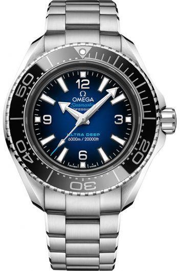 omega seamaster blue dial automatic watch with steel bracelet for men - 215.30.46.21.03.001