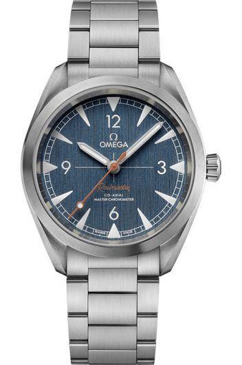 omega seamaster blue dial automatic watch with steel bracelet for men - 220.10.40.20.03.001
