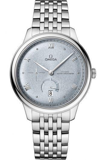 omega de ville blue dial automatic watch with steel bracelet for men - 434.10.41.21.03.001