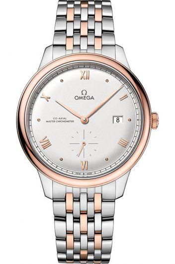 omega de ville silver dial automatic watch with steel & sedna™ gold bracelet for men - 434.20.41.20.02.001