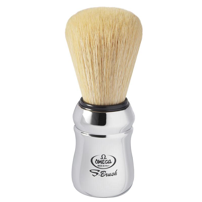 omega s10083 s-brush synthetic boar shaving brush- chrome handle