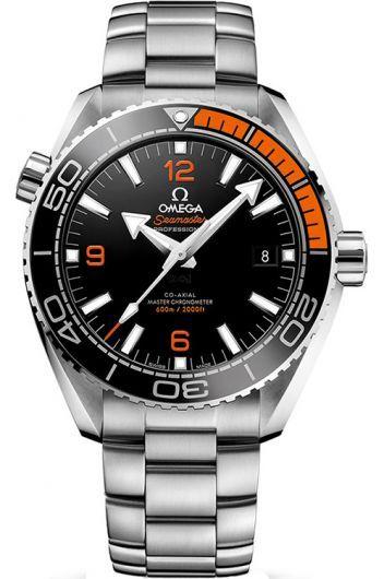 omega seamaster black dial automatic watch with steel bracelet for men - 215.30.44.21.01.002