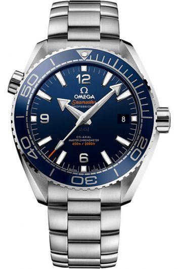 omega seamaster blue dial automatic watch with steel bracelet for men - 215.30.44.21.03.001