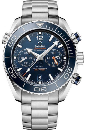 omega seamaster blue dial automatic watch with steel bracelet for men - 215.30.46.51.03.001