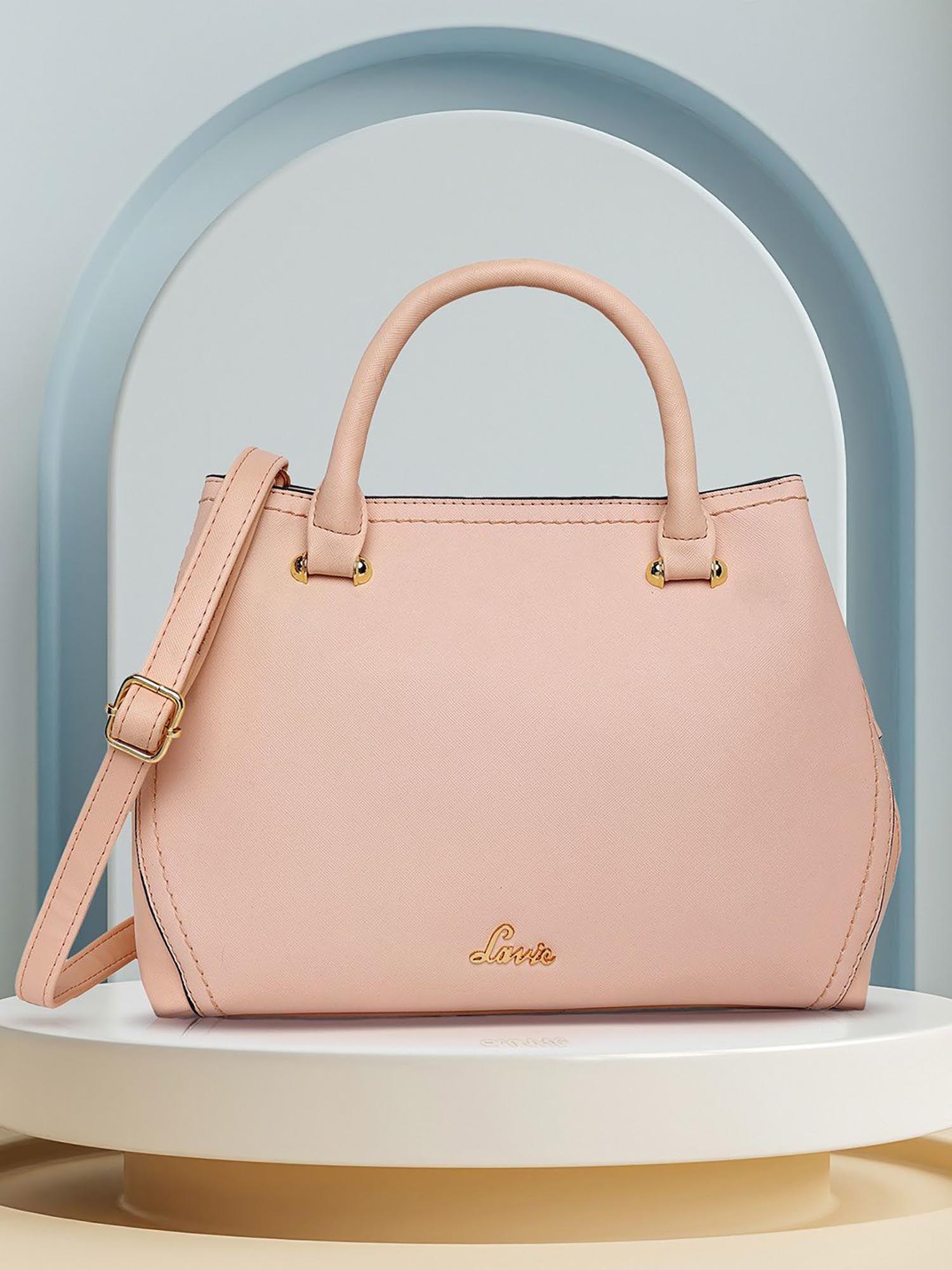 omnia women's medium satchel (pink)