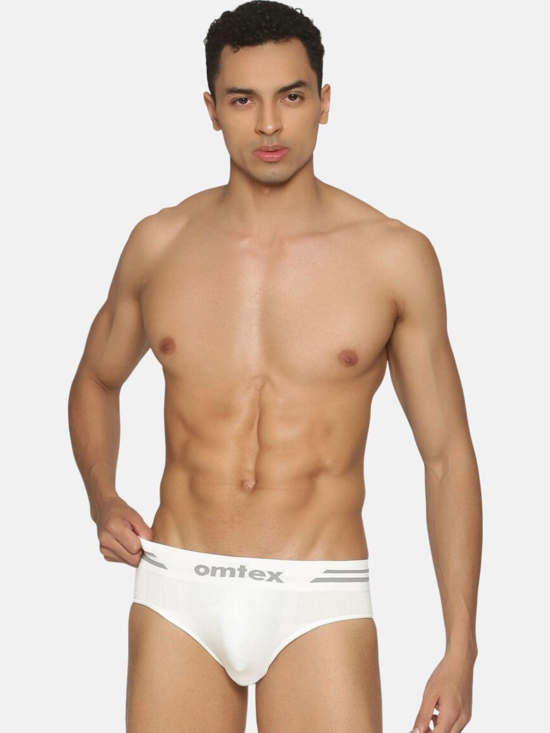 omtex men mid -rise cotton basic briefs