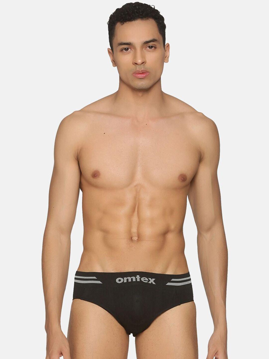 omtex men mid -rise cotton basic briefs