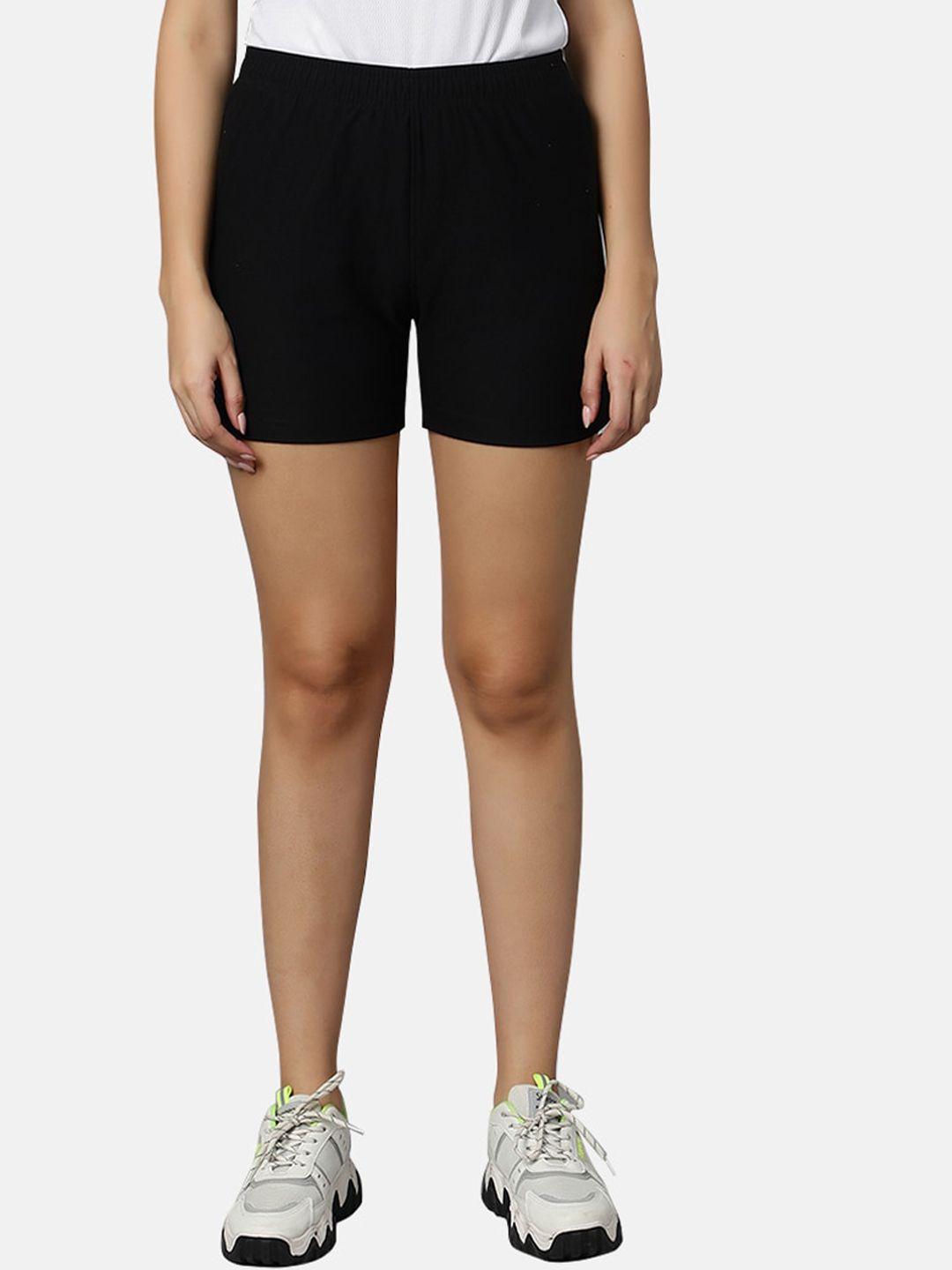 omtex-women-black-outdoor-shorts