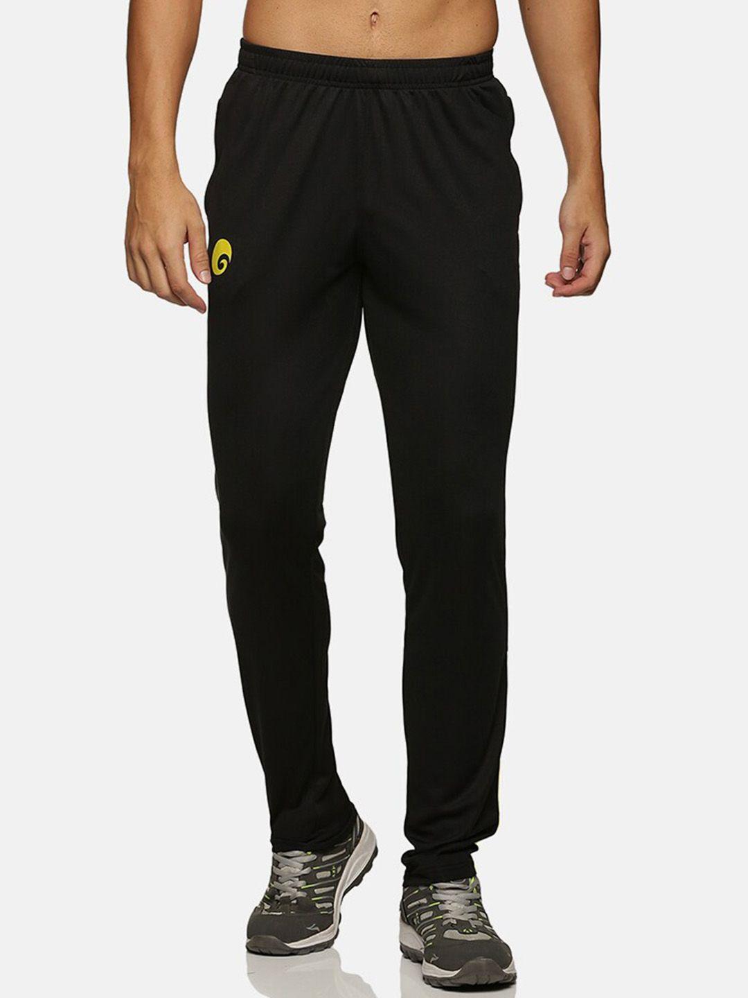 omtex men black solid track pants