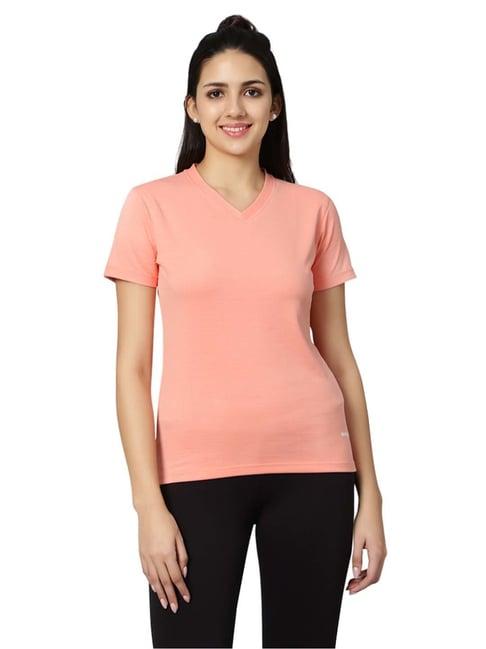 omtex pink regular fit sports t-shirt