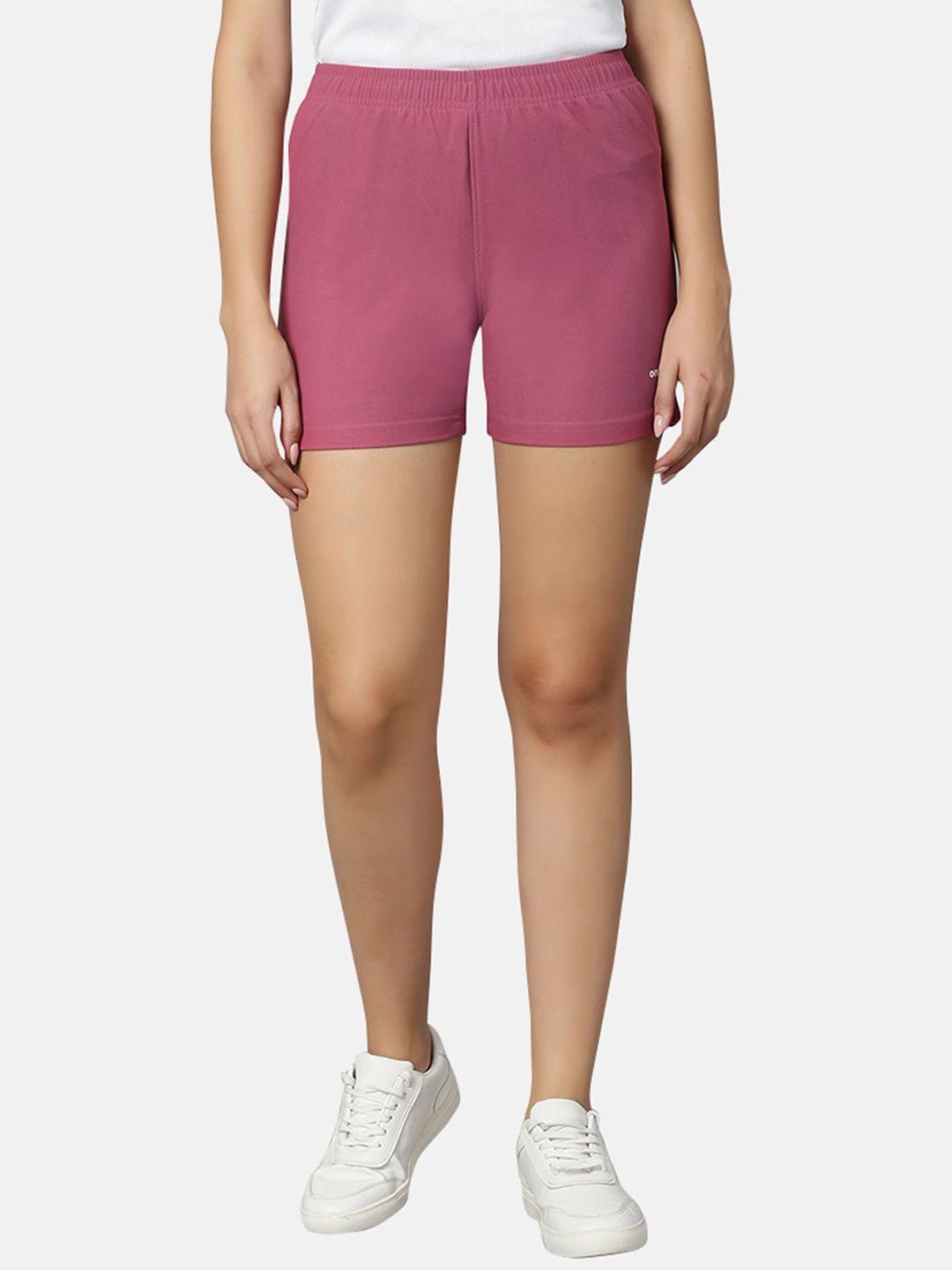 omtex women maroon outdoor shorts