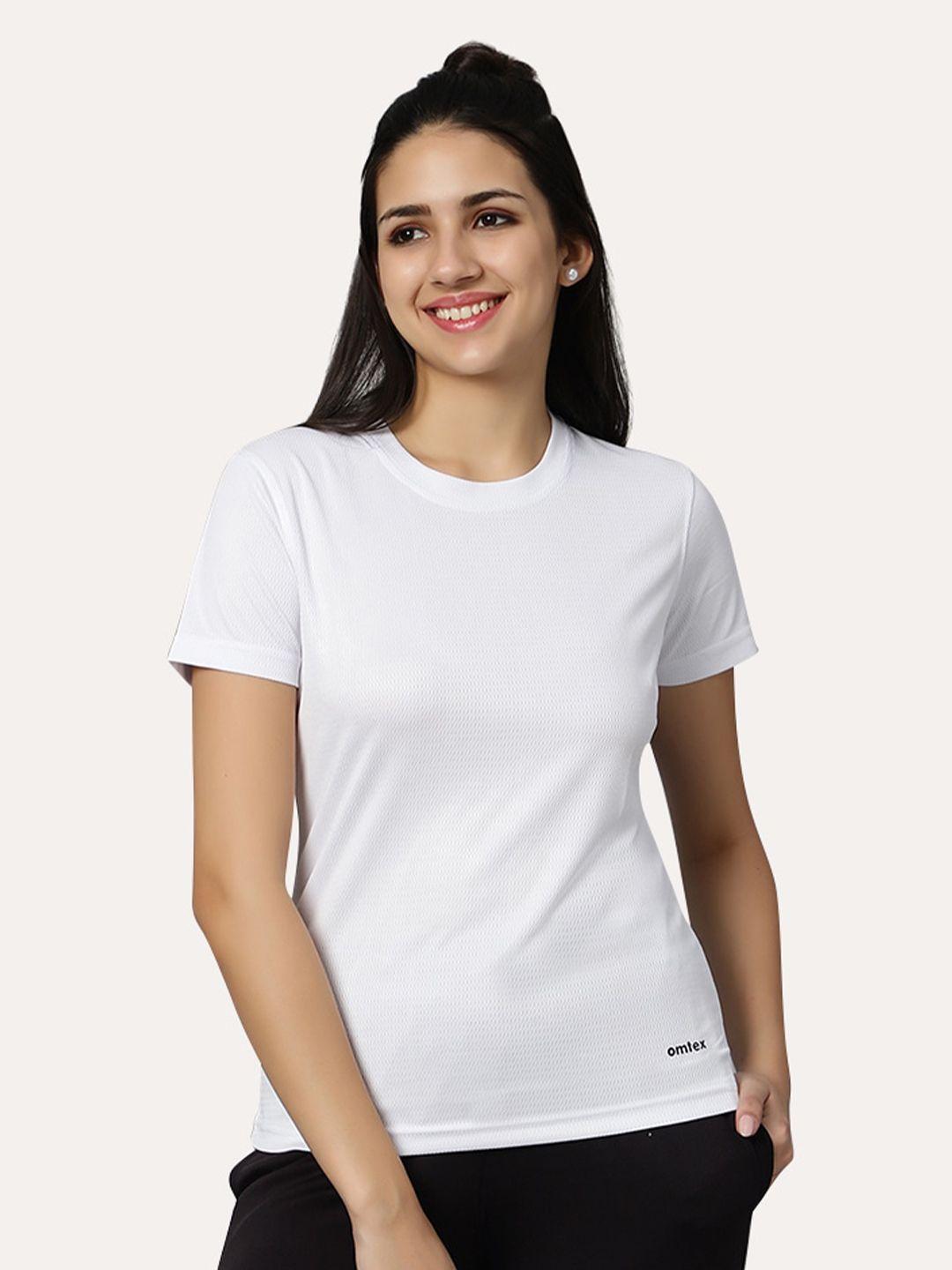 omtex women white pockets t-shirt