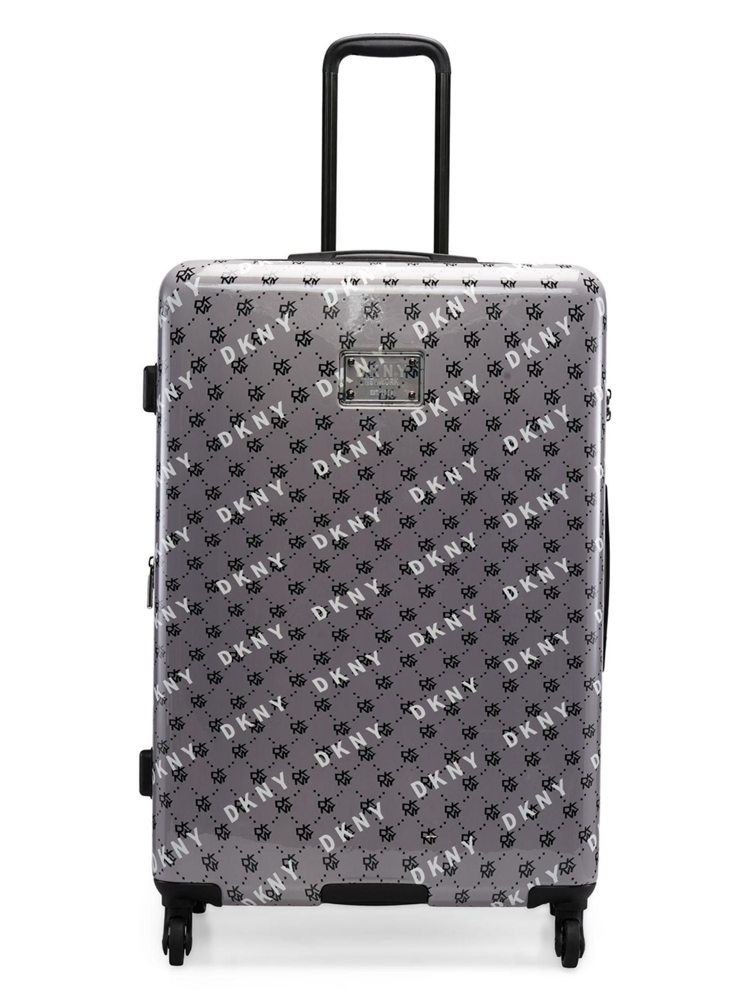 on repeat charcoal color abs material hard 20 inches cabin size trolley