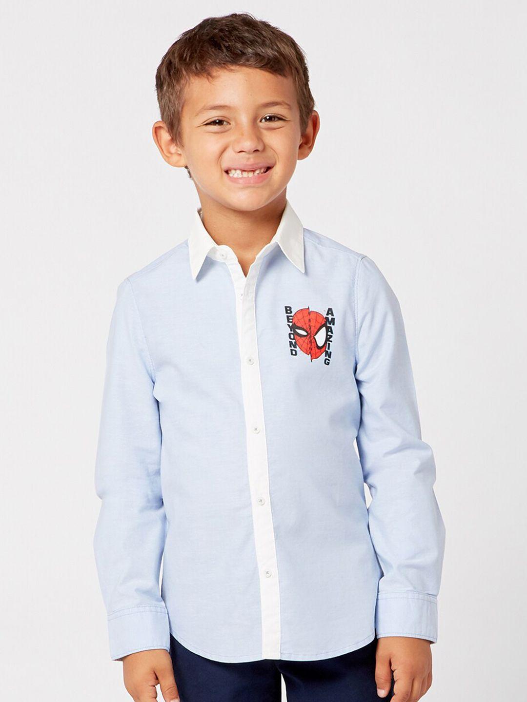 one friday boys blue relaxed casual shirt