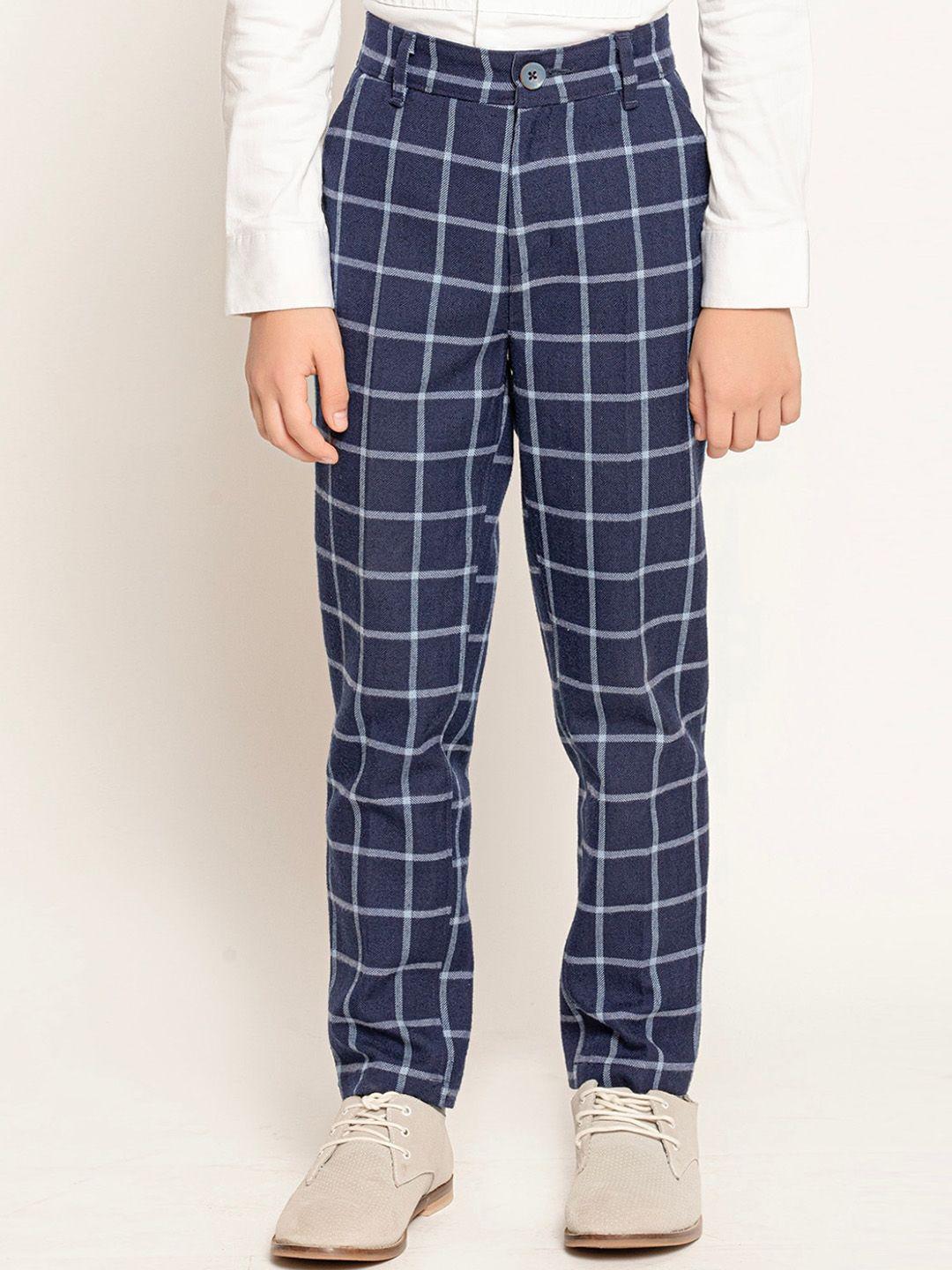 one friday boys classic checked trousers