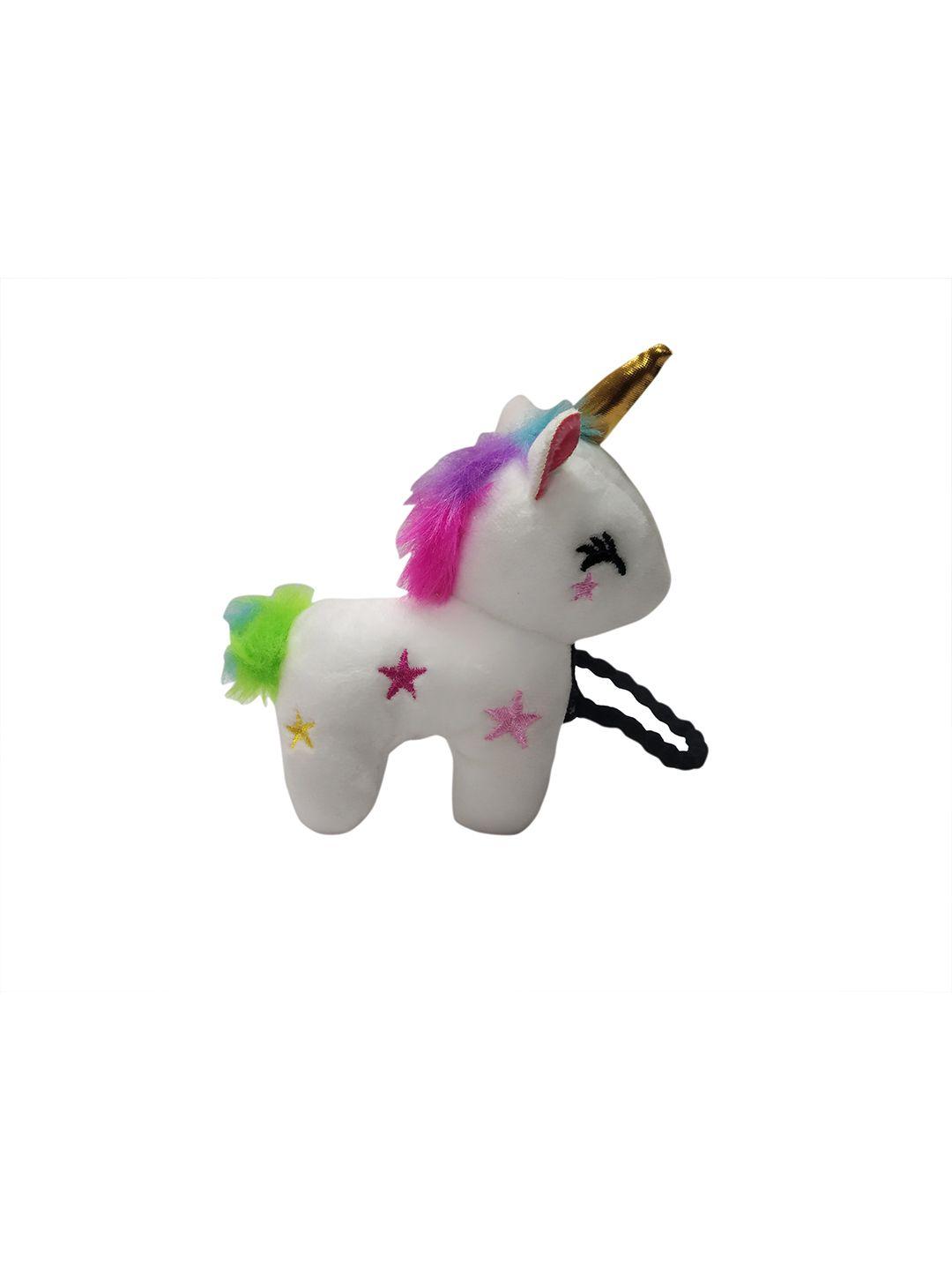 one on one girls white unicorn ponytail holder