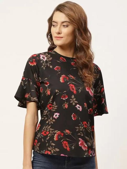 one femme black printed top