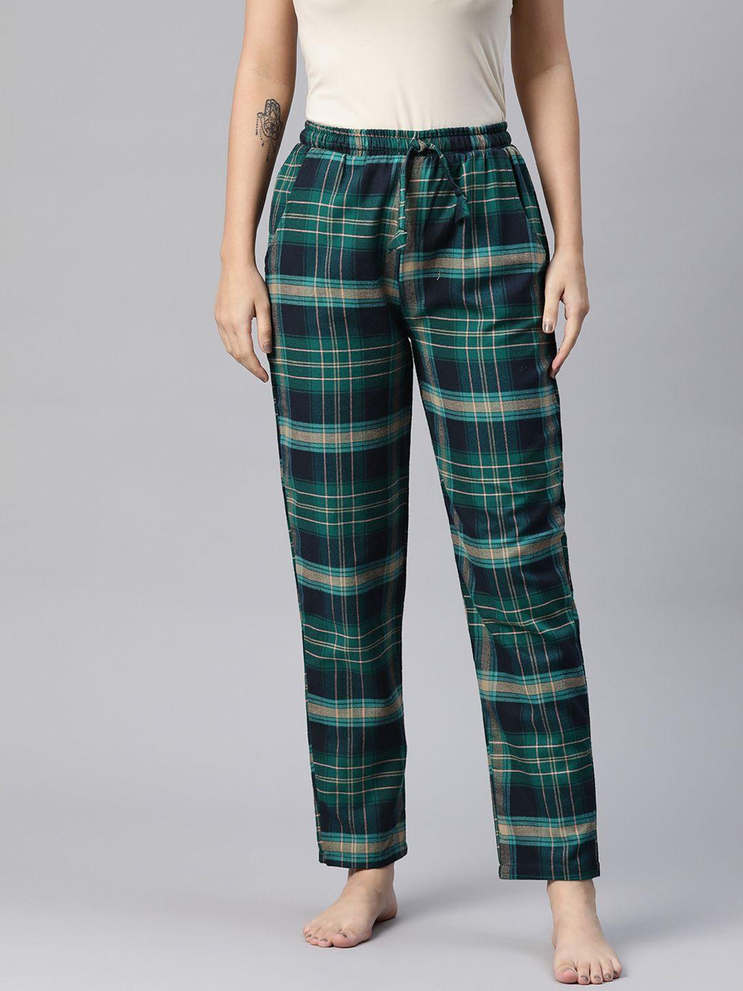 one femme checked high-rise lounge pants