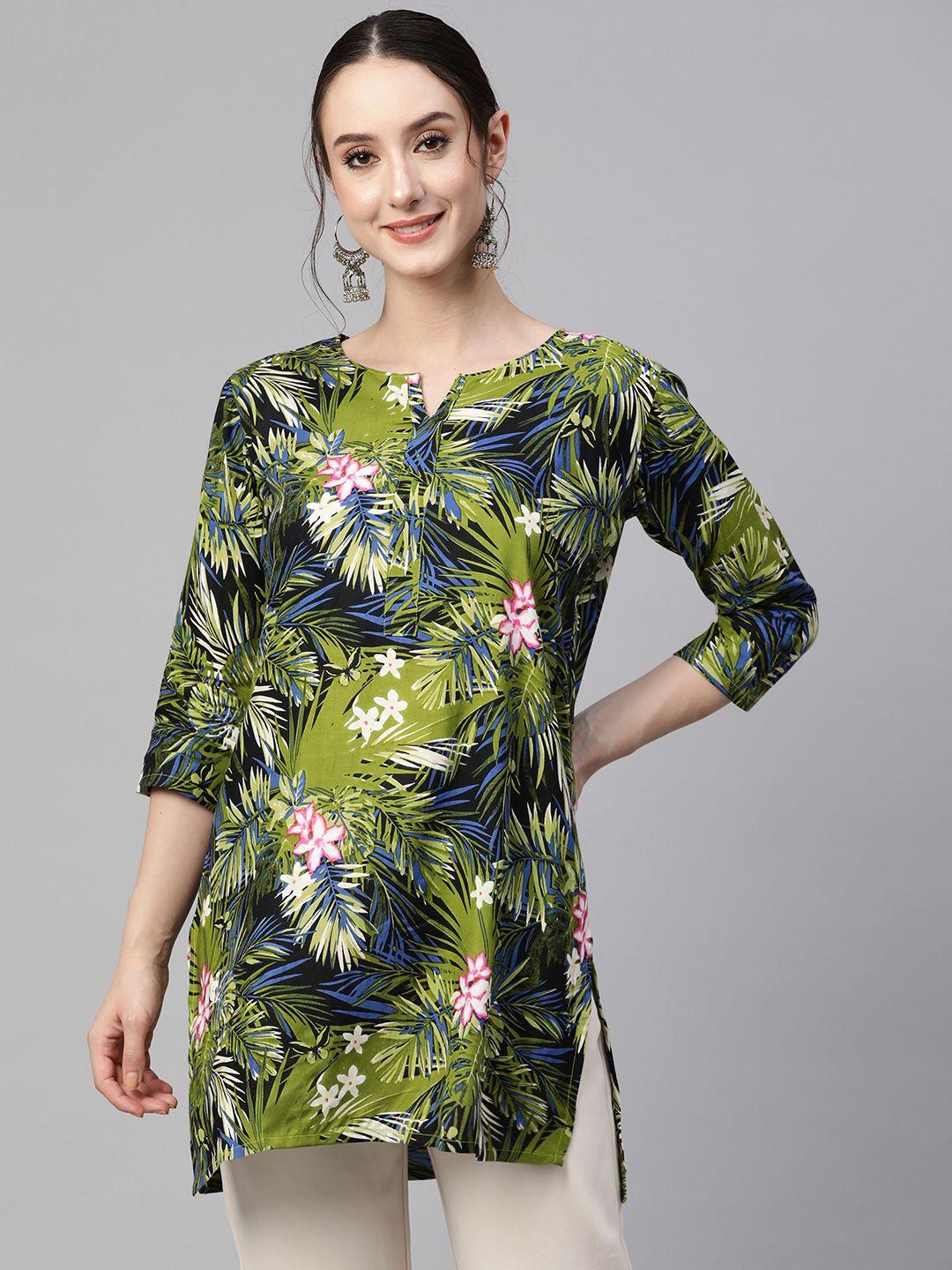 one femme floral printed kurti