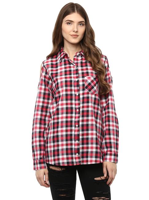 one femme red & black check shirt