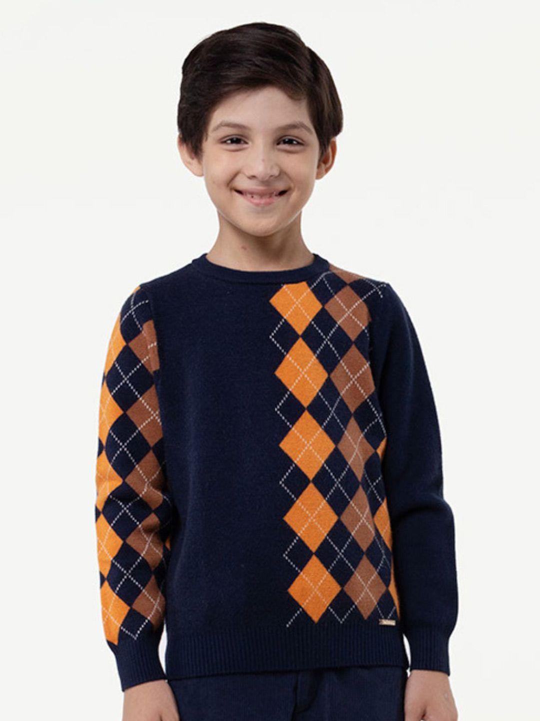 one friday boys abstract printed pullover sweater