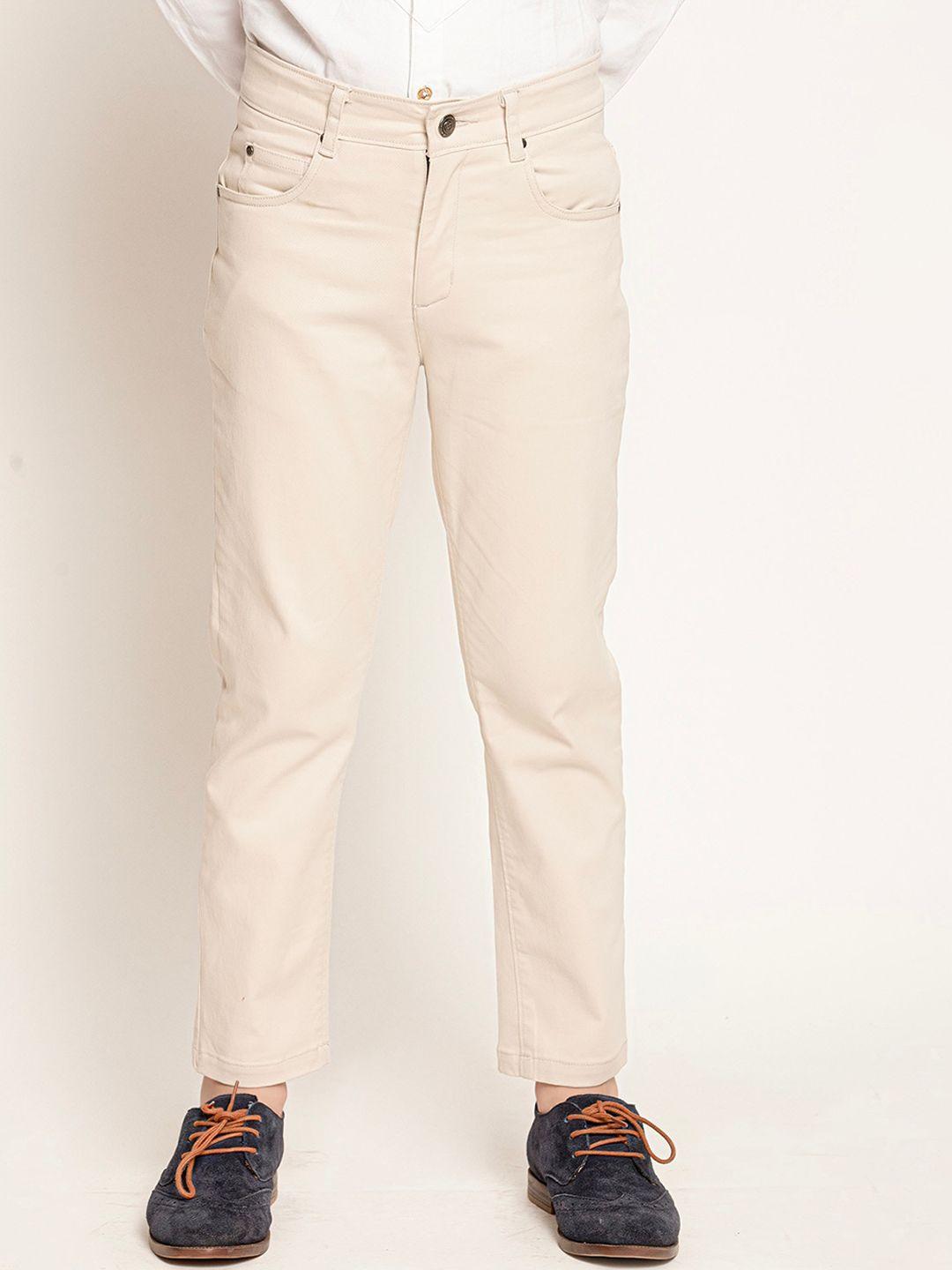 one friday boys classic mid rise cotton chinos