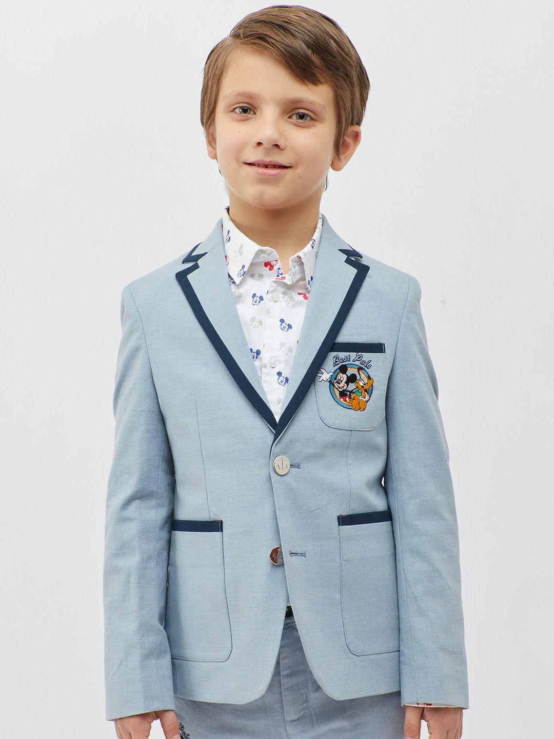 one friday boys mickey & friends embroidered single breasted blazer