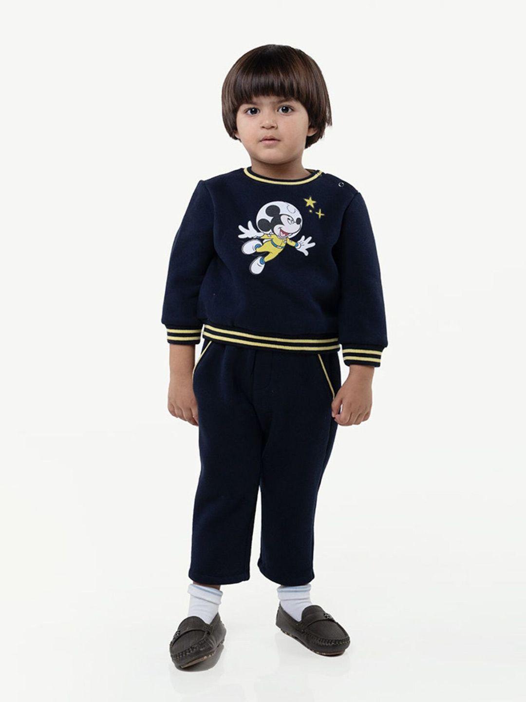 one friday boys mickey mouse printed pure cotton top with pyjamas