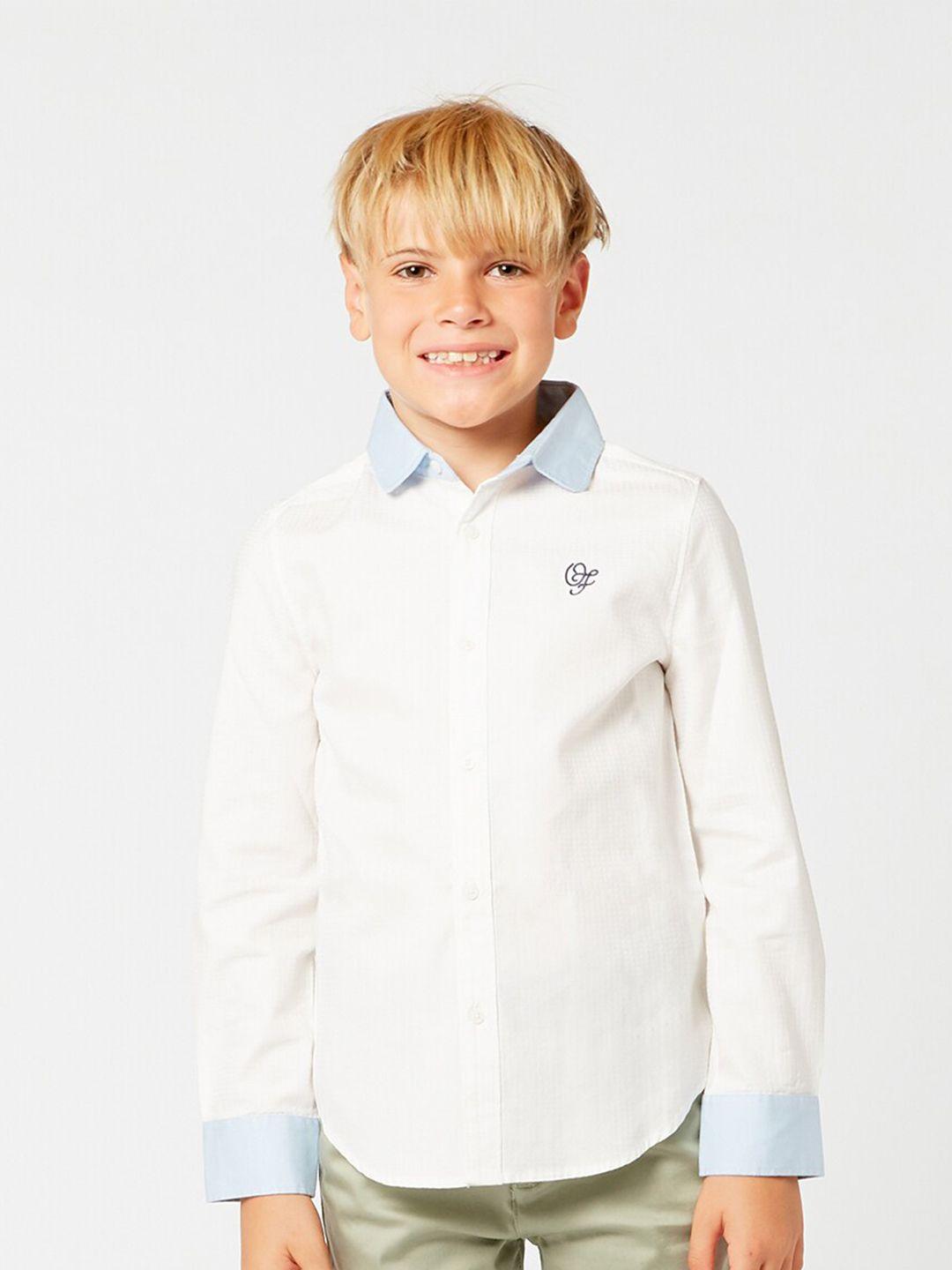 one friday boys off white relaxed casual shirt