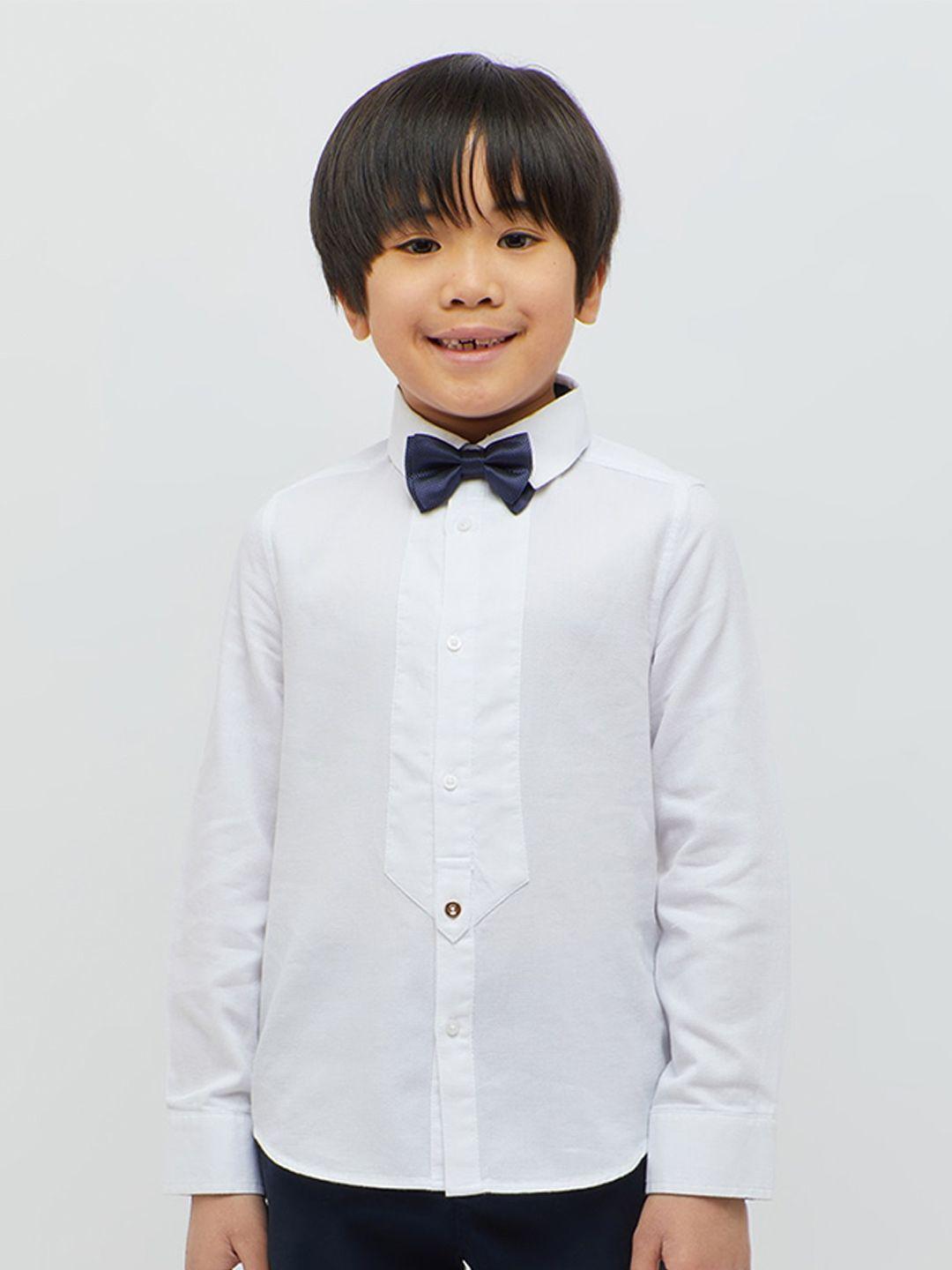 one friday boys pure cotton casual shirt with bow