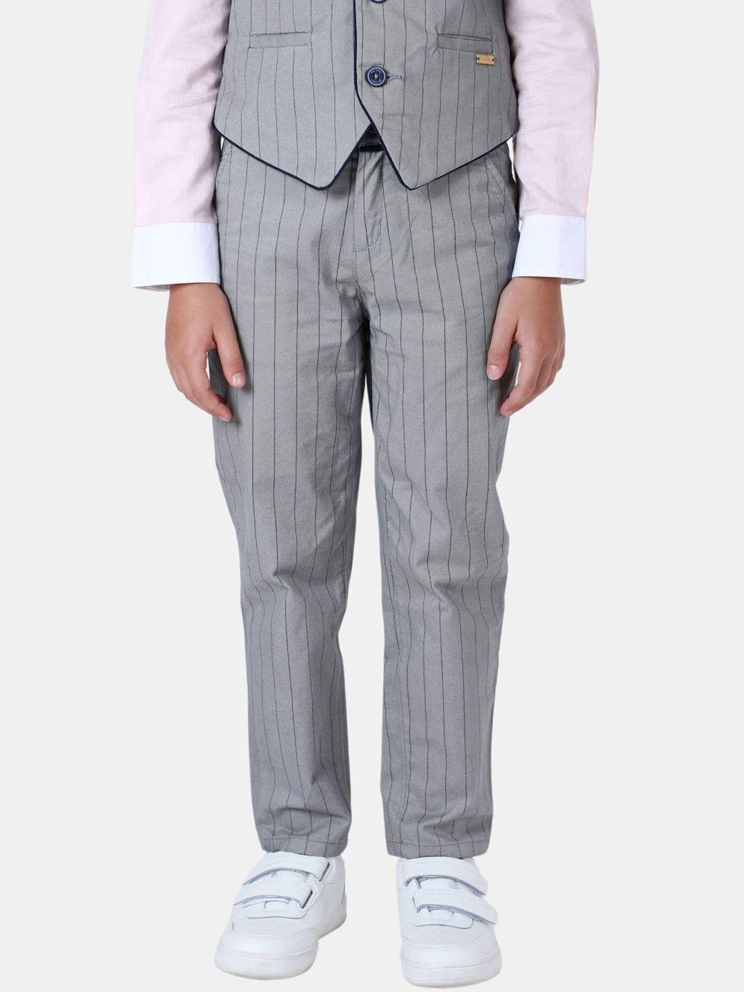 one friday boys striped relaxed cotton trousers