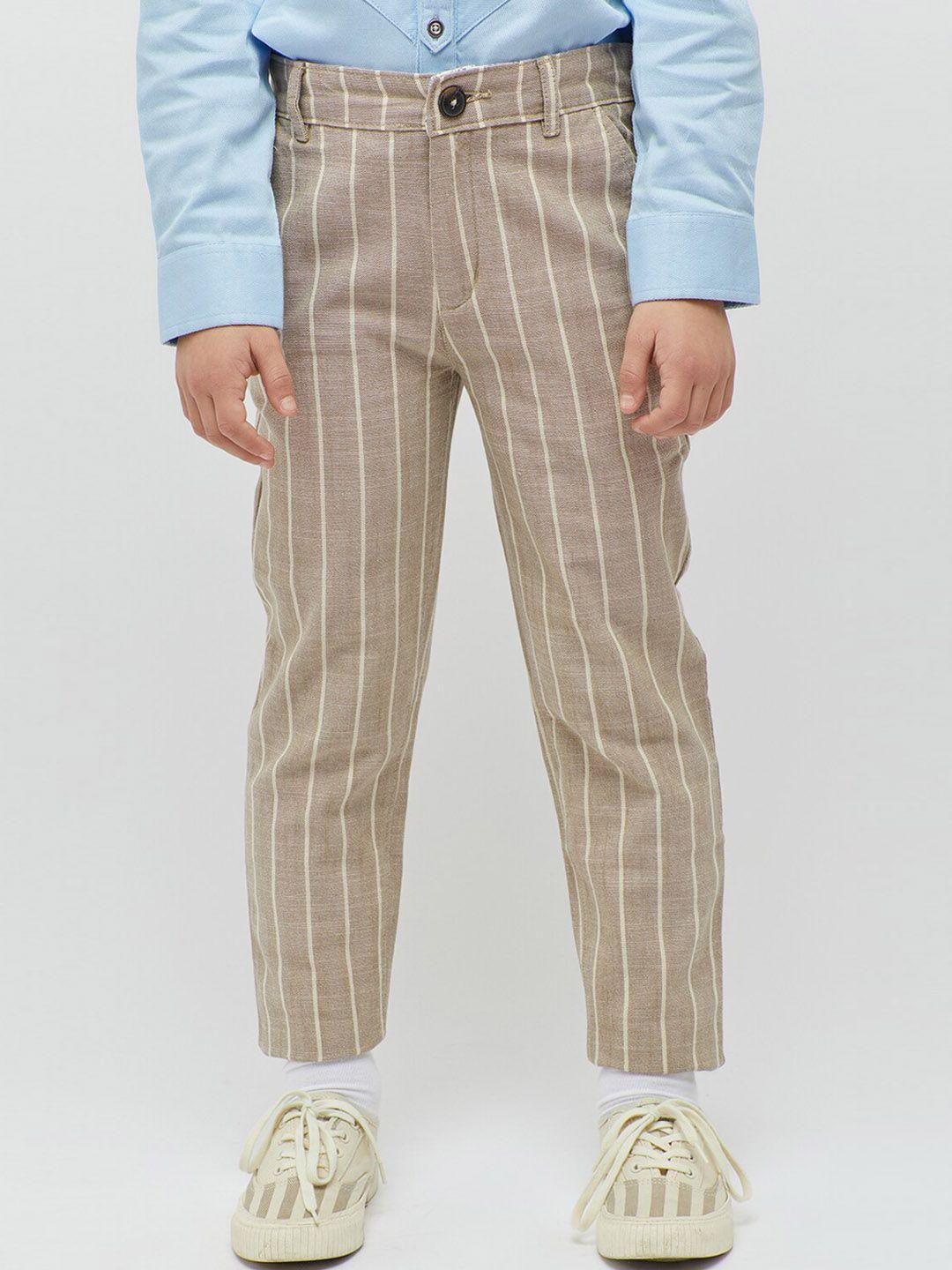 one friday boys vertical striped classic pure cotton trousers