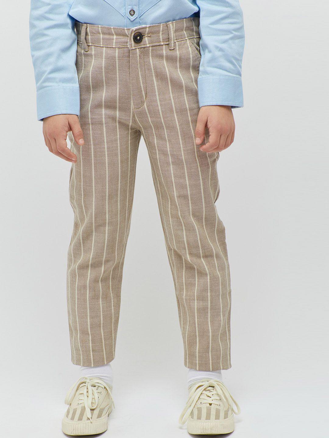 one friday boys vertical striped classic pure cotton trousers
