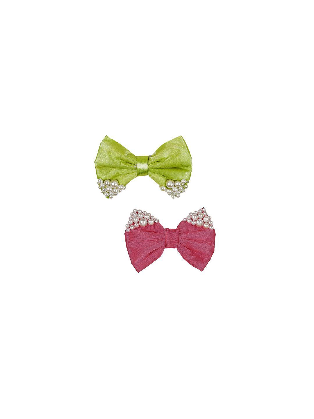 one on one girls set of 2 embellished alligator hair clips