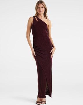 one-shoulder gown dress