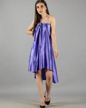 one-shoulder a-line dress