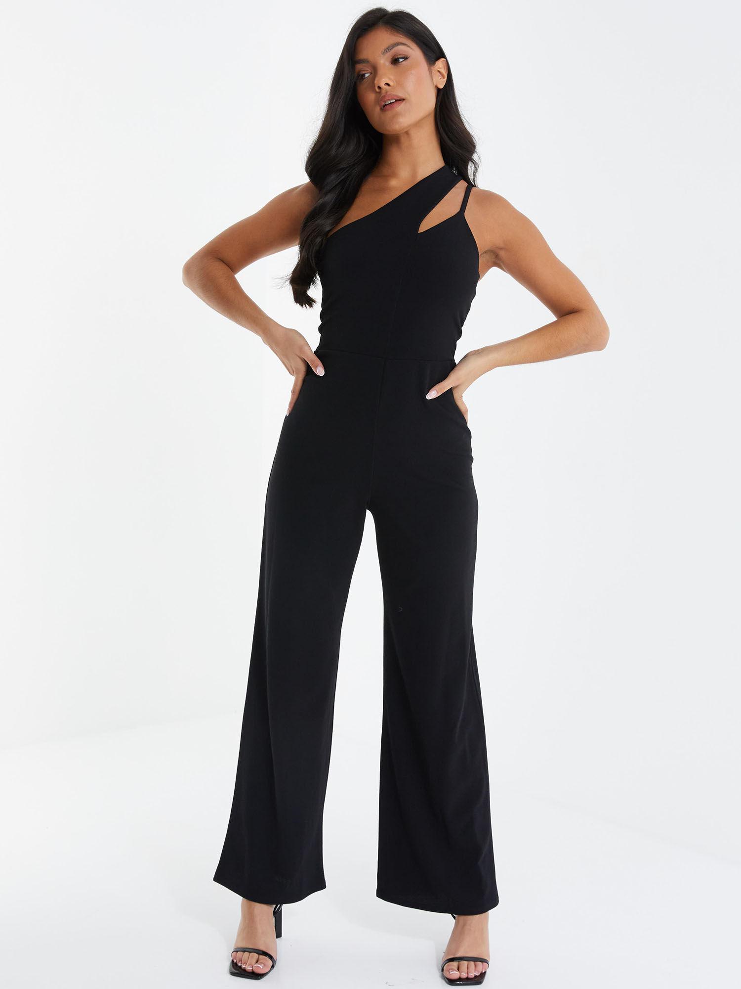 one shoulder palazzo jumpsuit