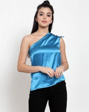 one shoulder western top