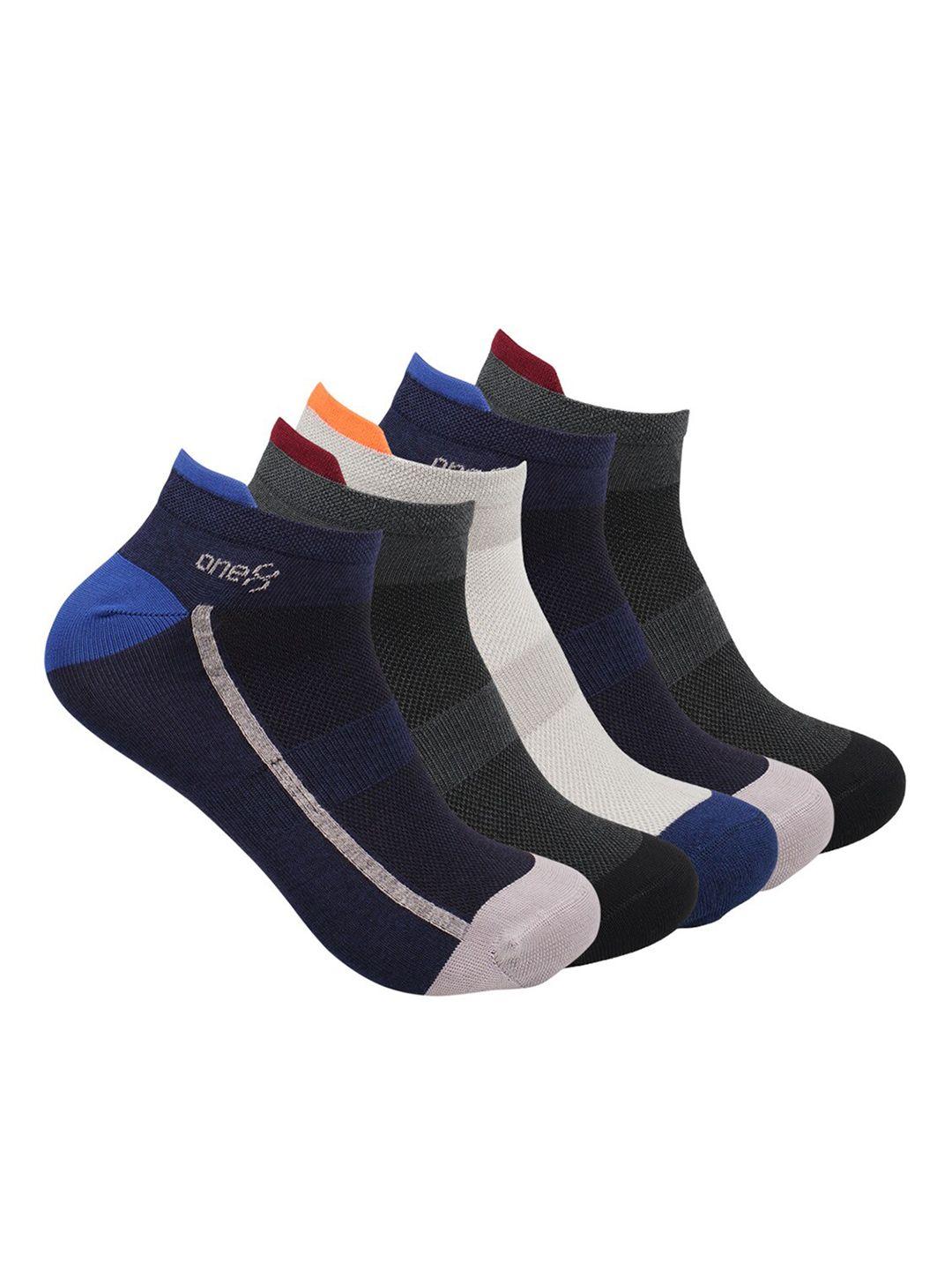 one8 men pack of 5 patterned ankle length socks