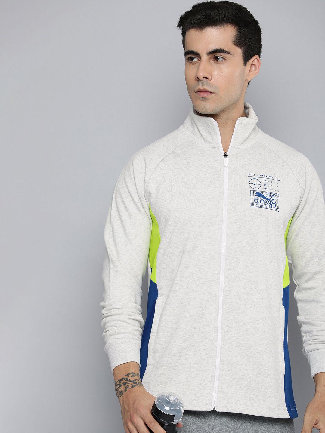 one8 x puma slim fit colourblocked elevated outdoor sporty jacket