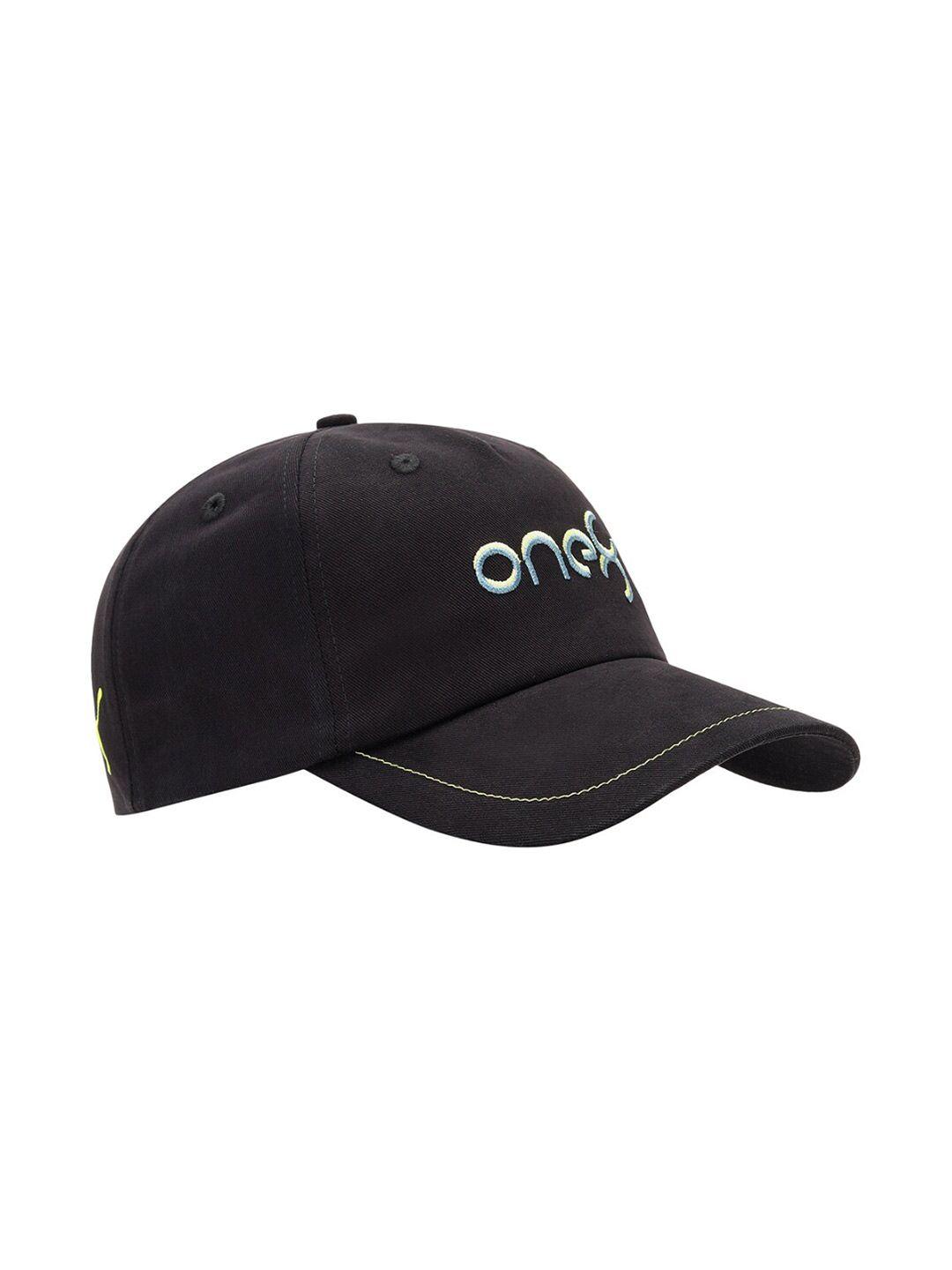 one8 x puma unisex black & off white embroidered baseball cap