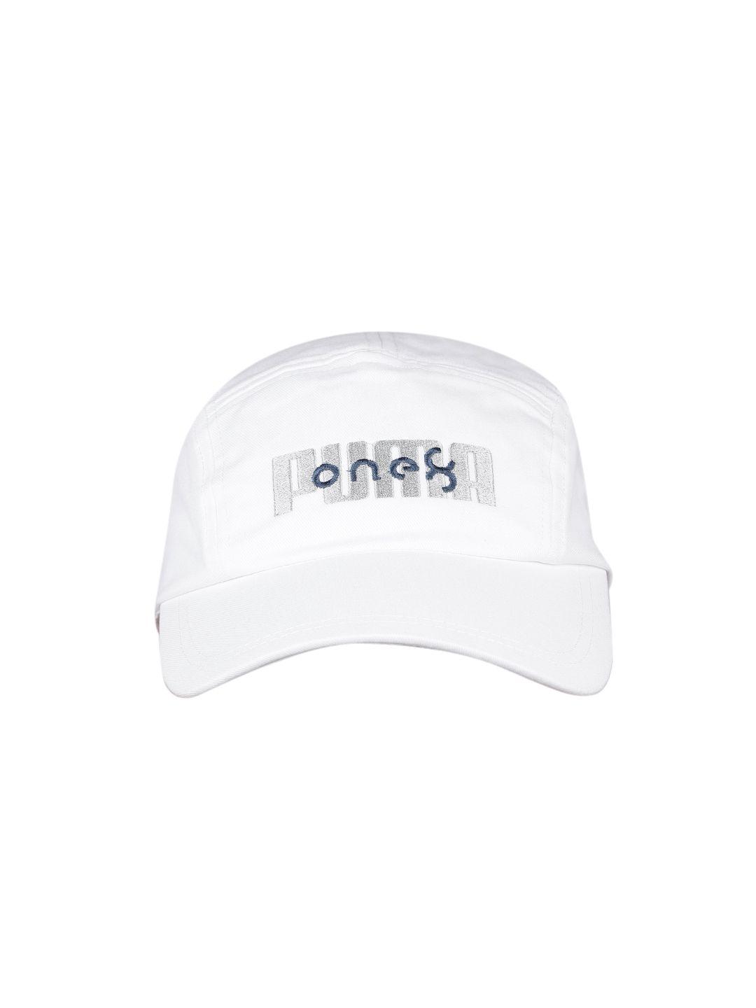 one8 x puma unisex white brand logo embroidered snapback cap