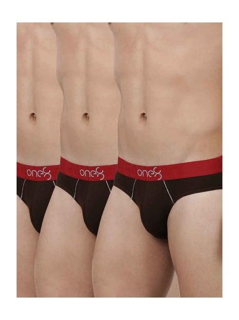 one8 by virat kohli brown cotton briefs (pack of 3)