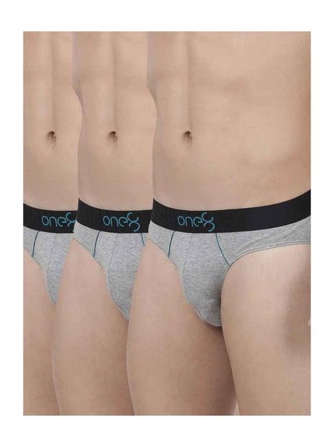 one8 by virat kohli grey cotton briefs (pack of 3)