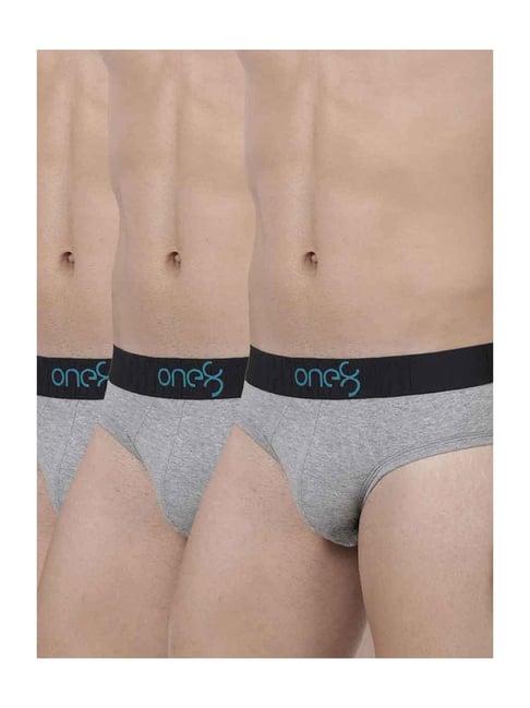 one8 by virat kohli grey cotton briefs (pack of 3)